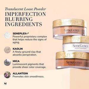SENEGENCE TRANSLUCENT LOOSE POWDER, NEW SEALED IN PACKAGE